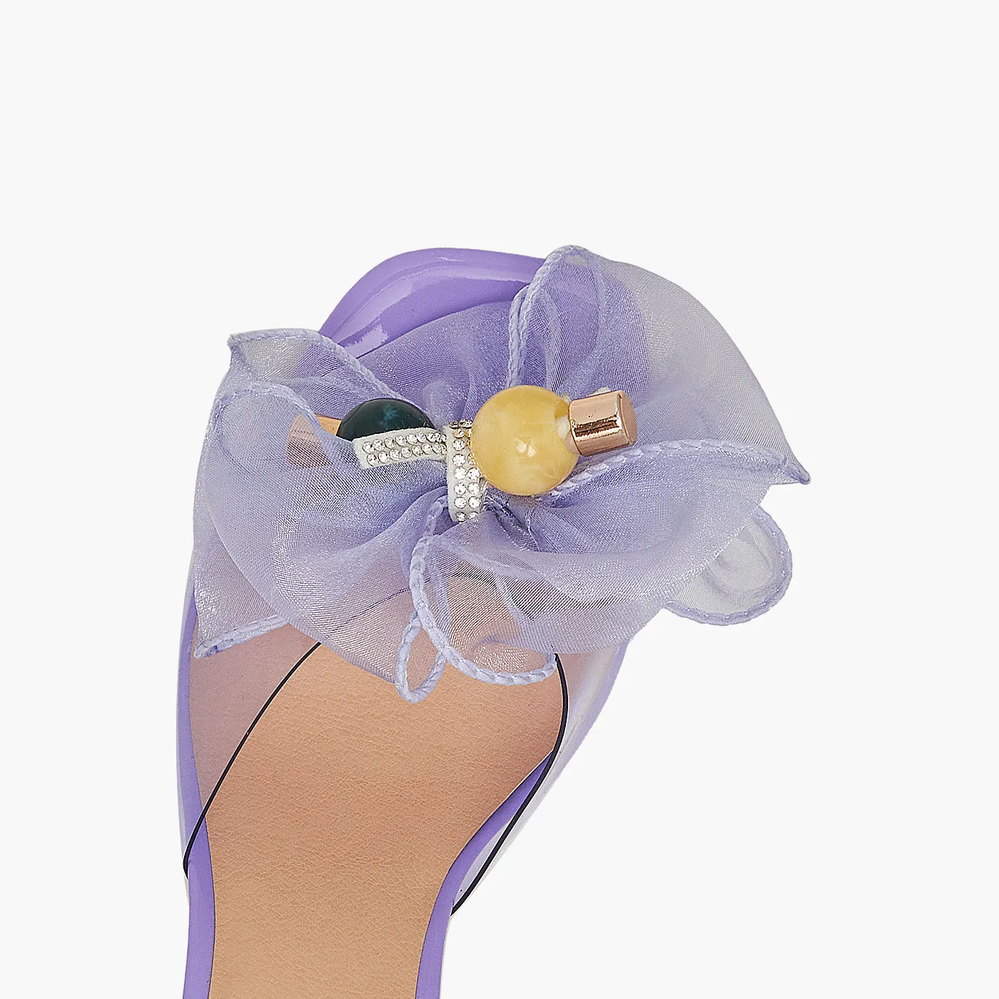 Fabric Bow High Heels