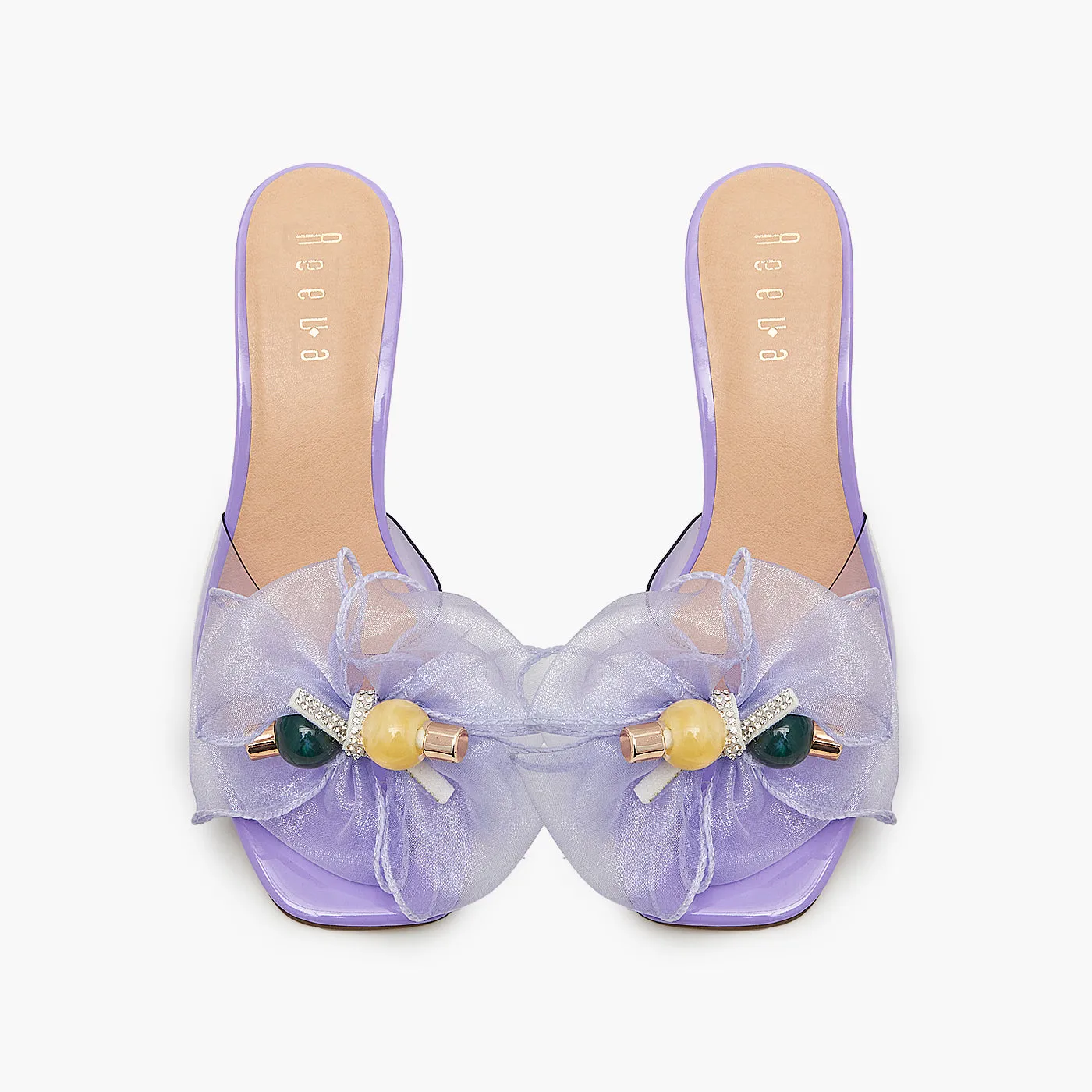 Fabric Bow High Heels
