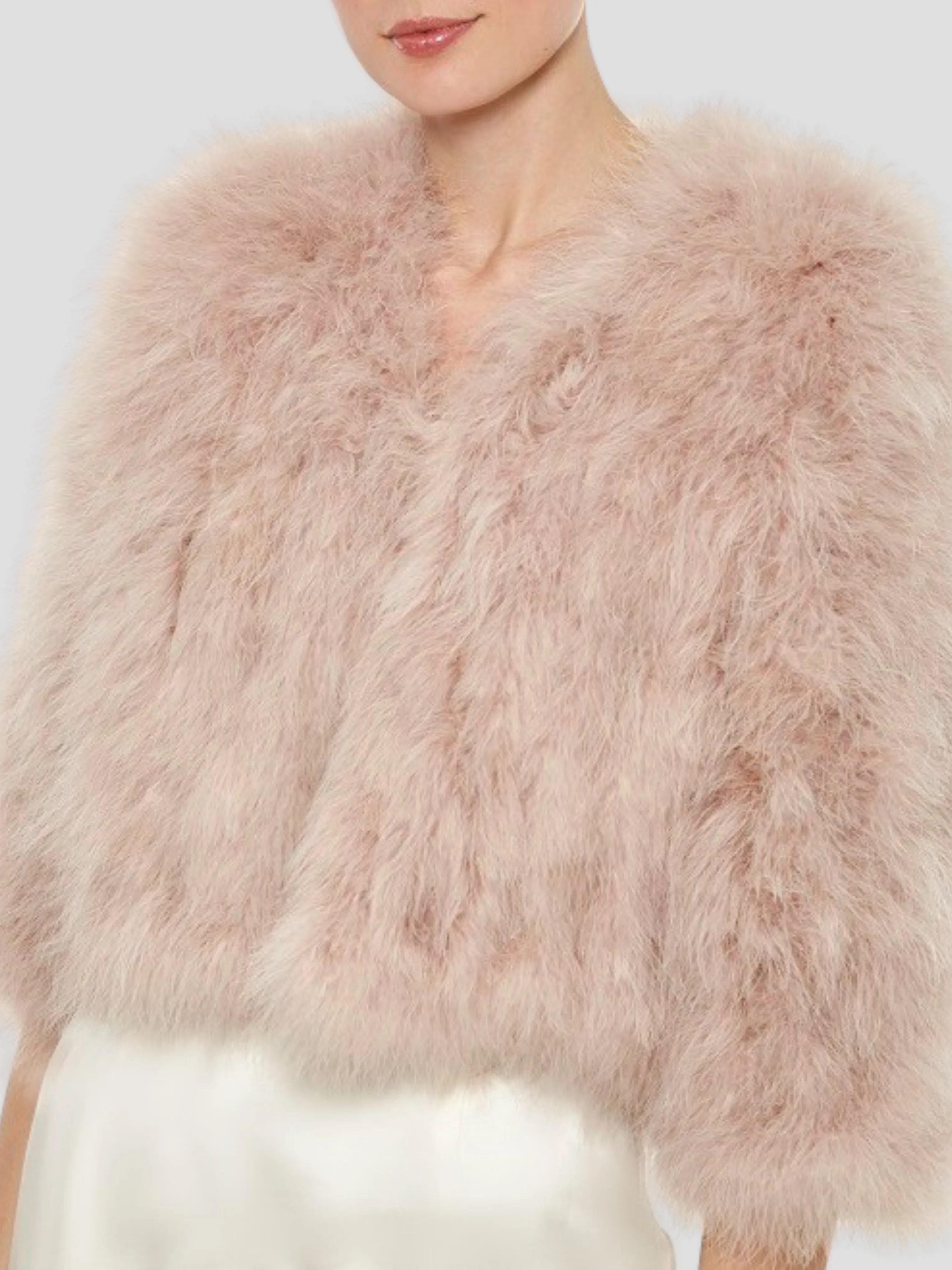 Feather Boloro in Blush