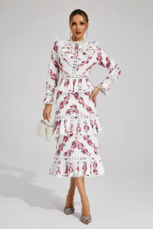 Fiorella Ruffle Midi Dress