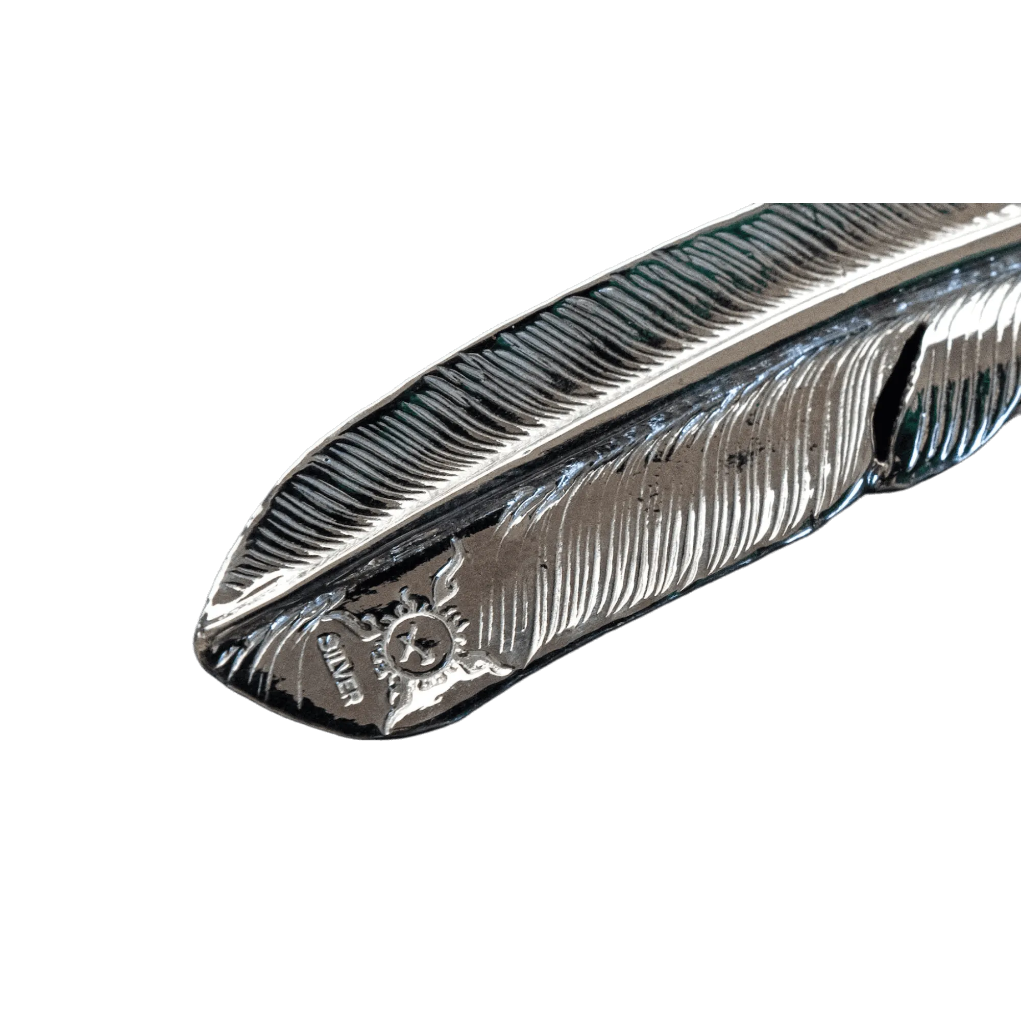 First Arrow's "Large Feather" Silver Pendant