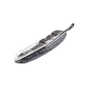 First Arrow's "Large Feather" Silver Pendant
