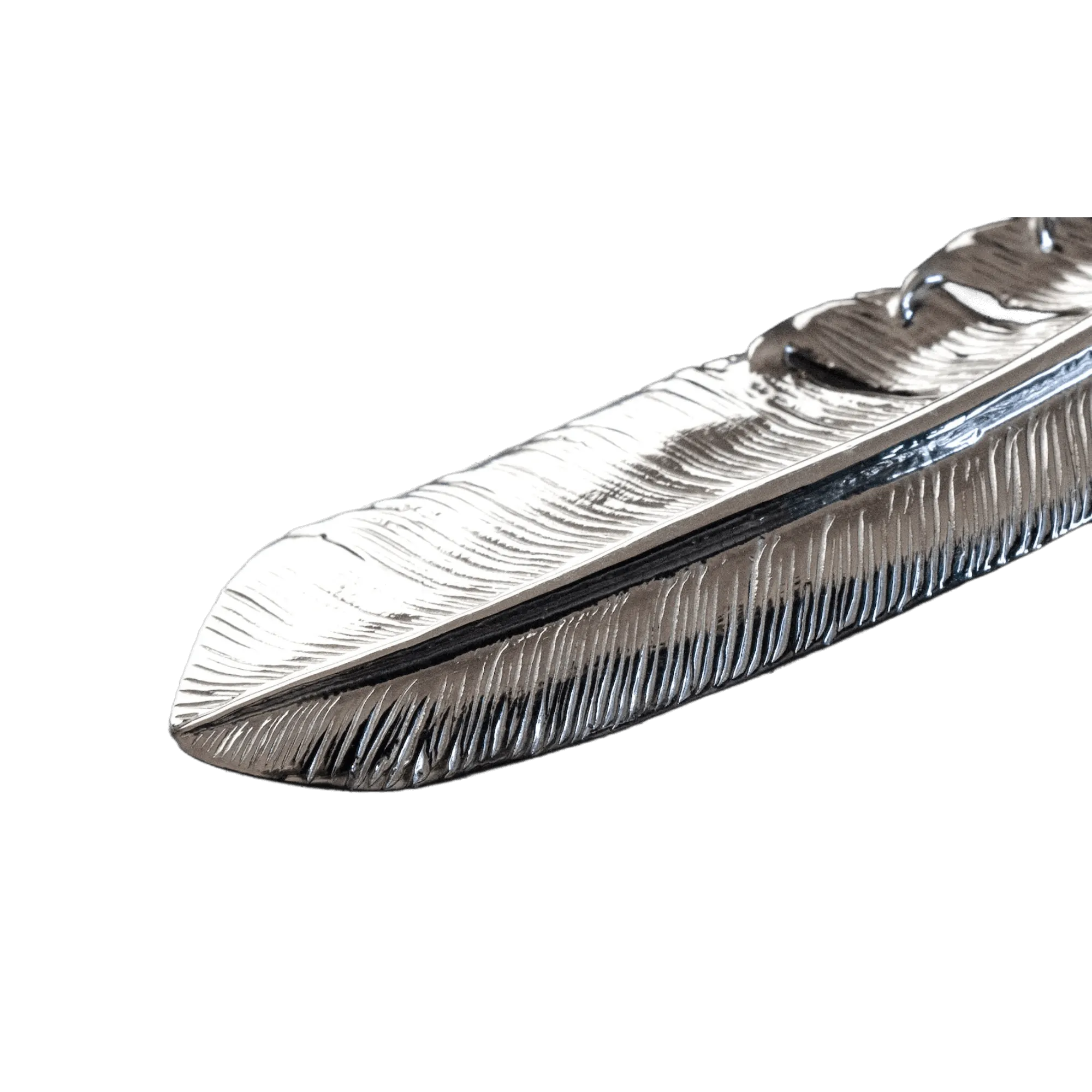 First Arrow's "Large Feather" Silver Pendant