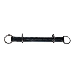Flat Leather Noseband - 2 Extra Rings
