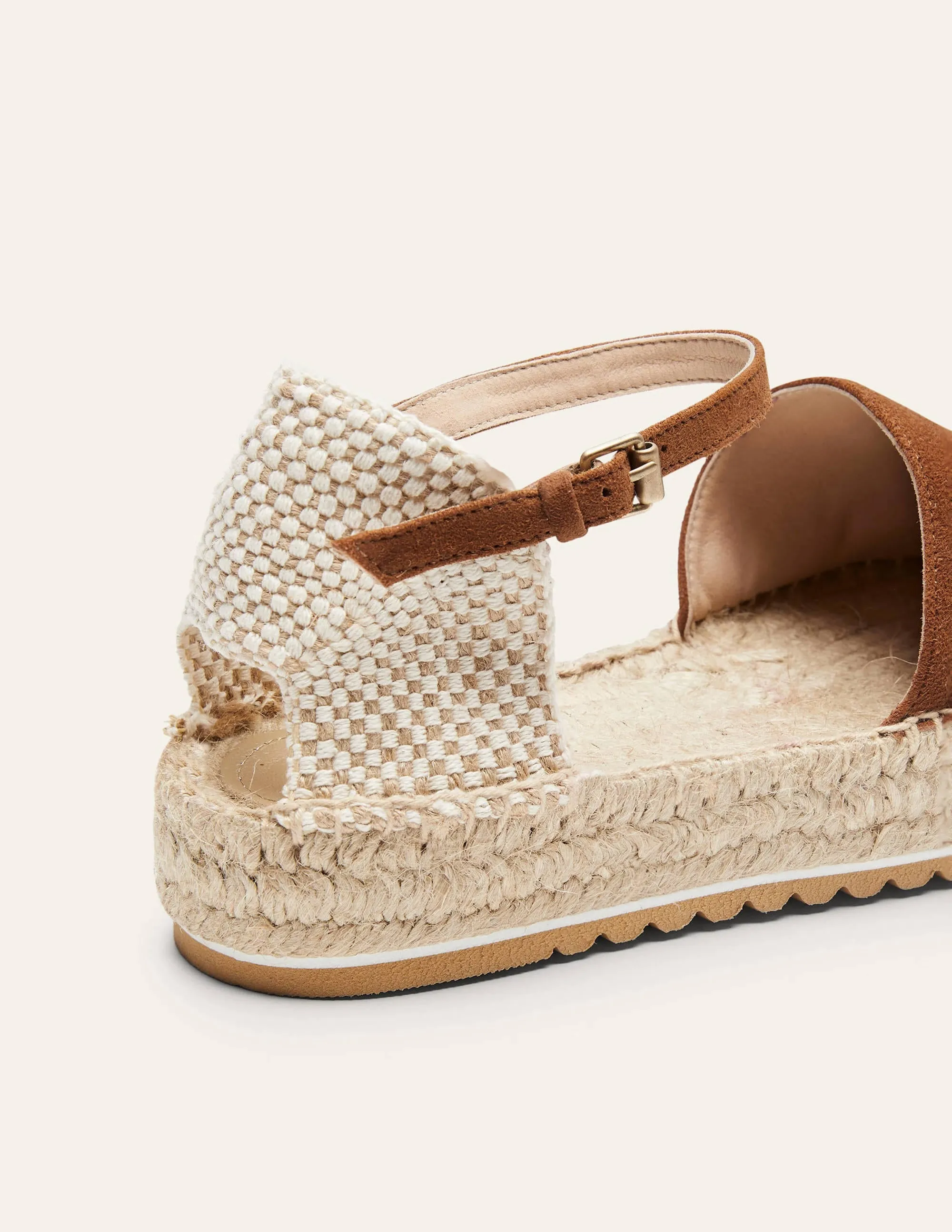 Flatform Espadrilles-Tan