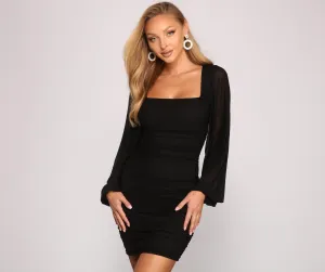 Forever Chic Mesh Charming Bodycon Mini Dress