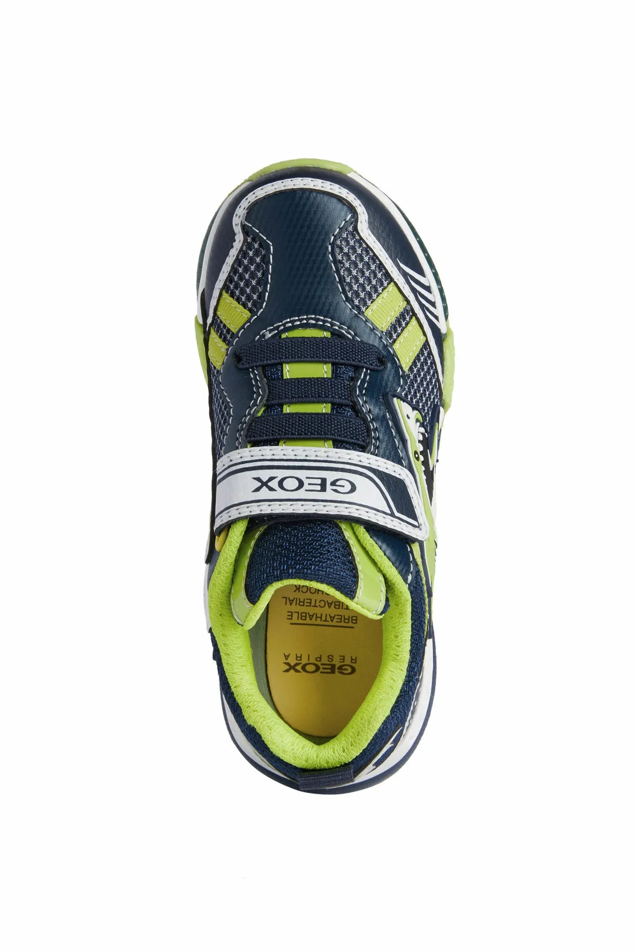 Geox Kids Trainers | Bayonyc | Navy & Lime Shark