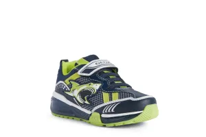 Geox Kids Trainers | Bayonyc | Navy & Lime Shark