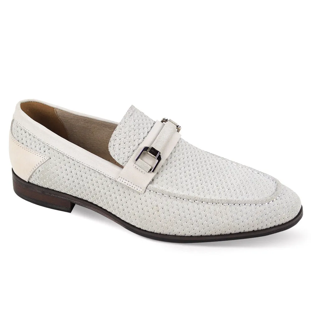 Giovanni Roman Suede Horse-Bit Loafers