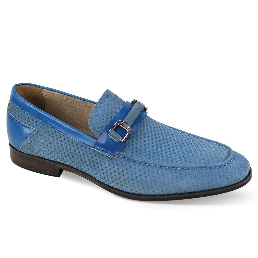 Giovanni Roman Suede Horse-Bit Loafers