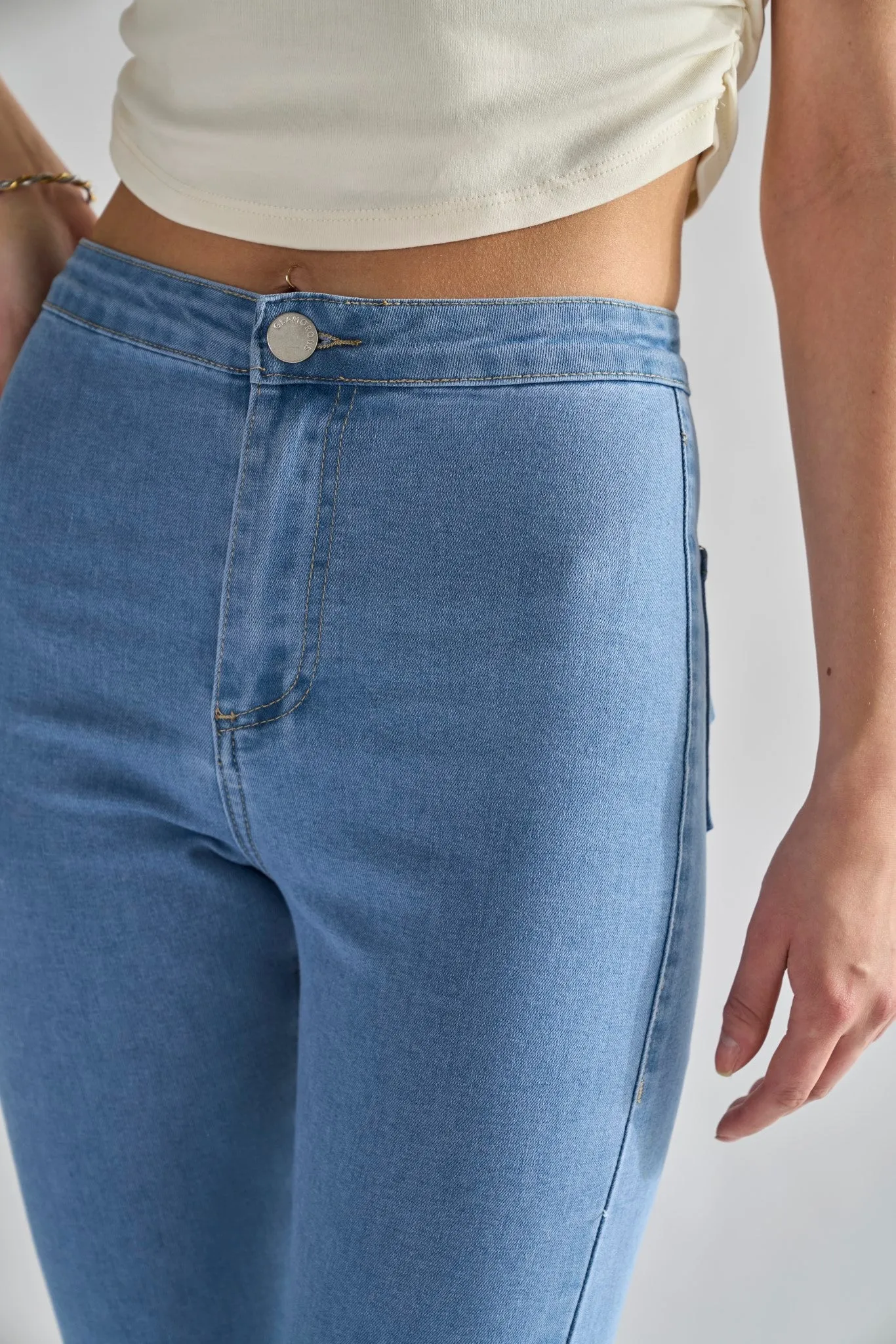 Glamorous Bleach Stonewash Skinny Jeans