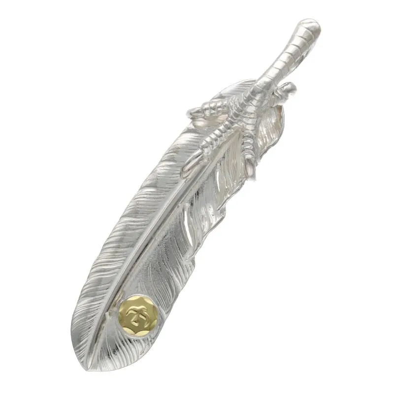 Goros Feather With Silver Claw - Facing Left