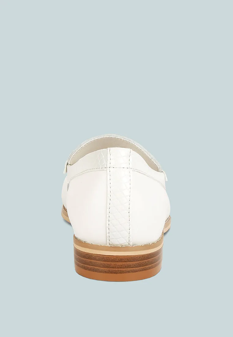 Holda Horsebit Embelished Loafers With Stitch Detail By Ruw