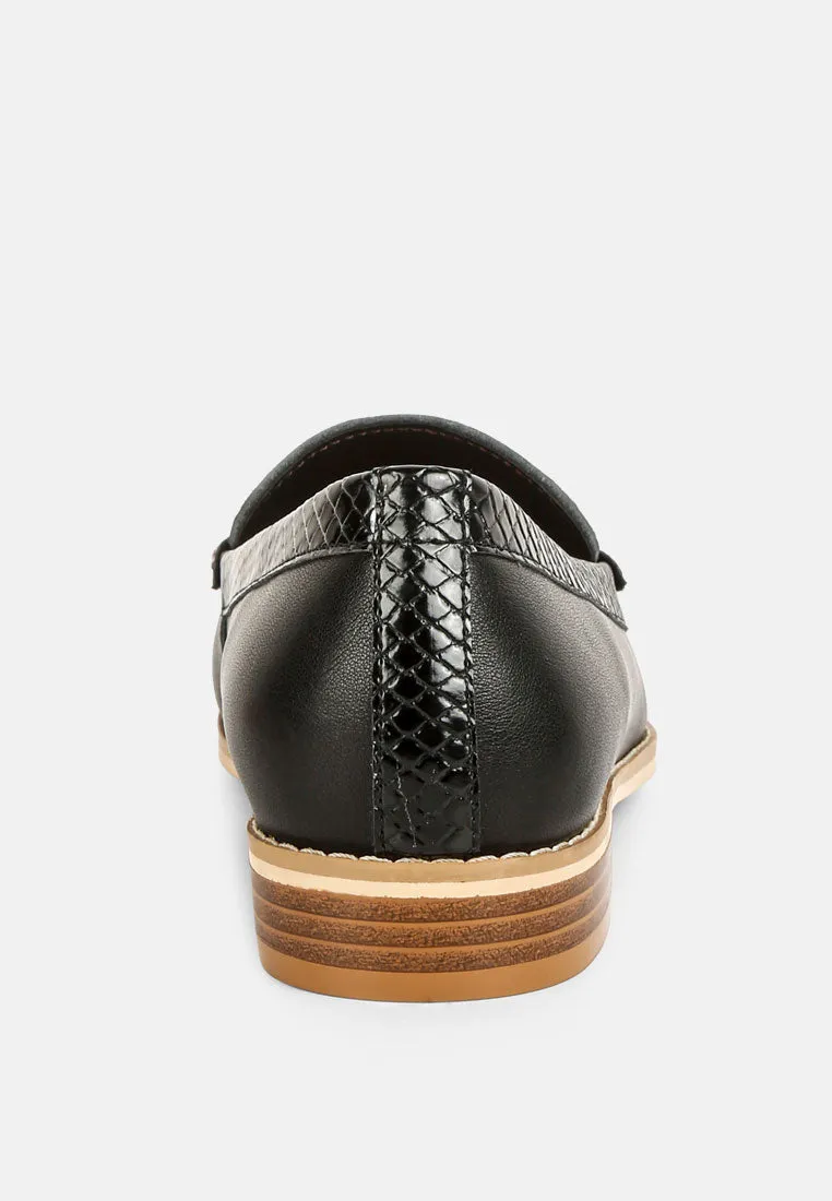 Holda Horsebit Embelished Loafers With Stitch Detail By Ruw