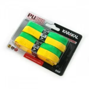 Karakal PU Duo Badminton Grip - Twin Pack - Yellow / Green