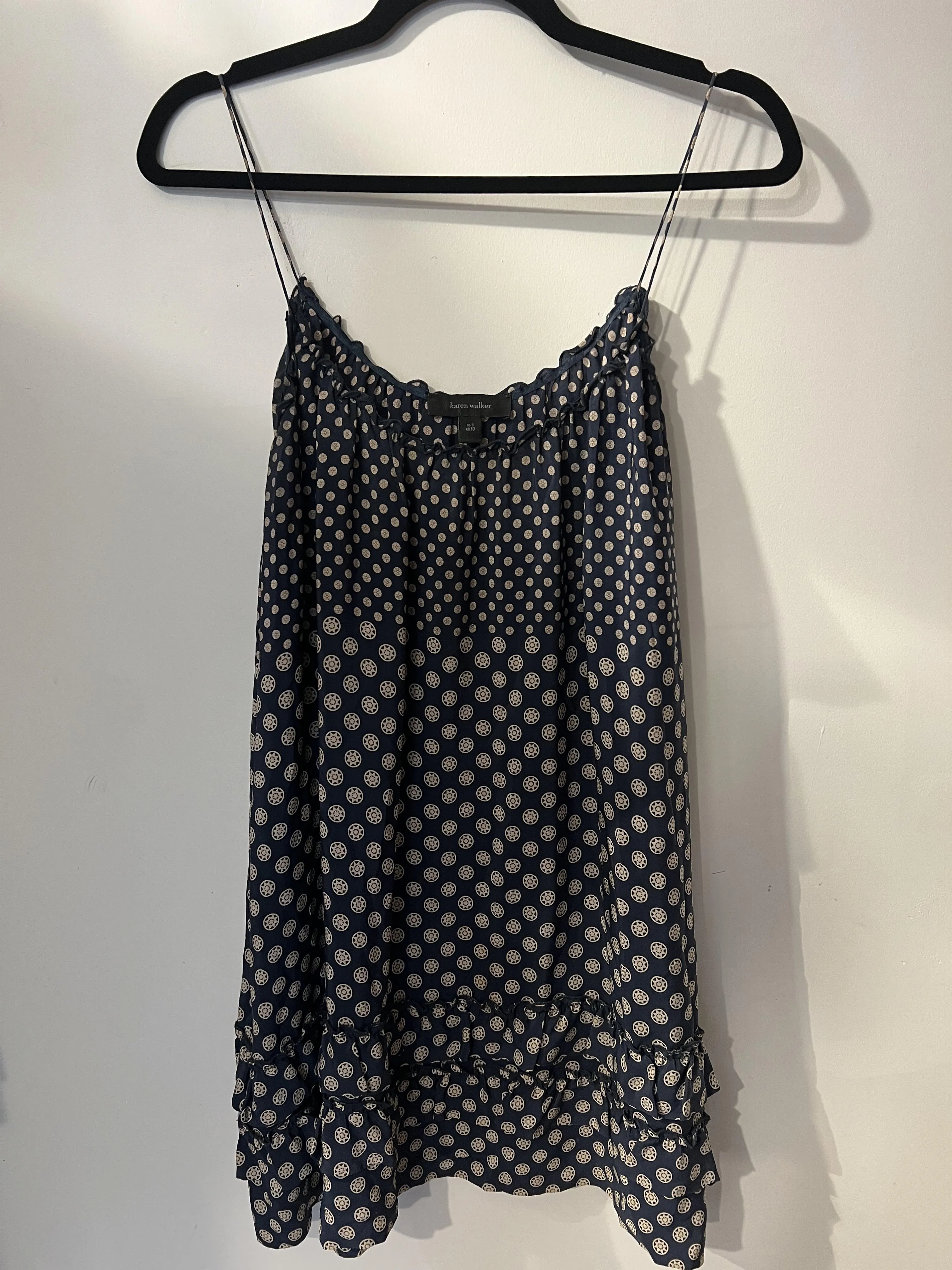 Karen Walker Vintage Silk Dress - Frill Hem