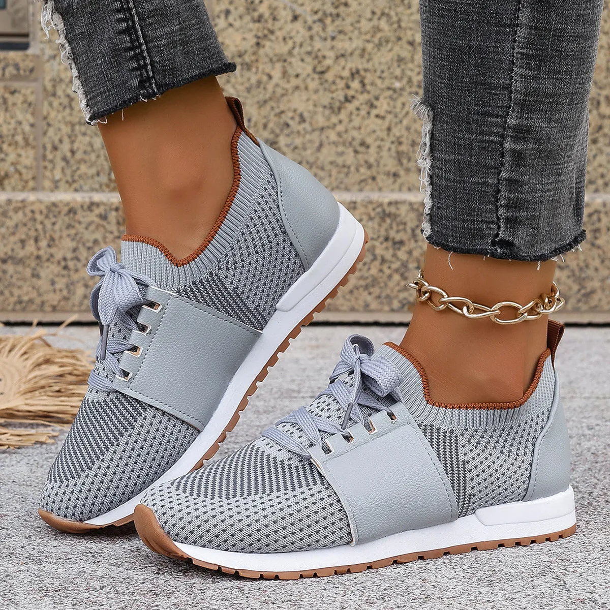 Knit Collar Trainers