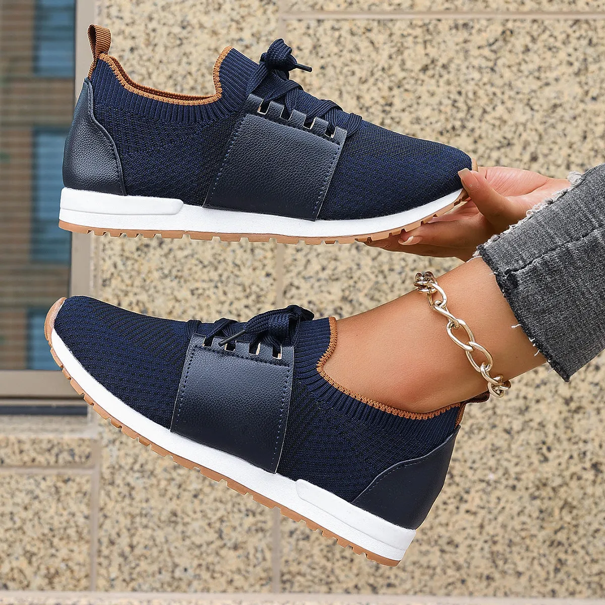 Knit Collar Trainers