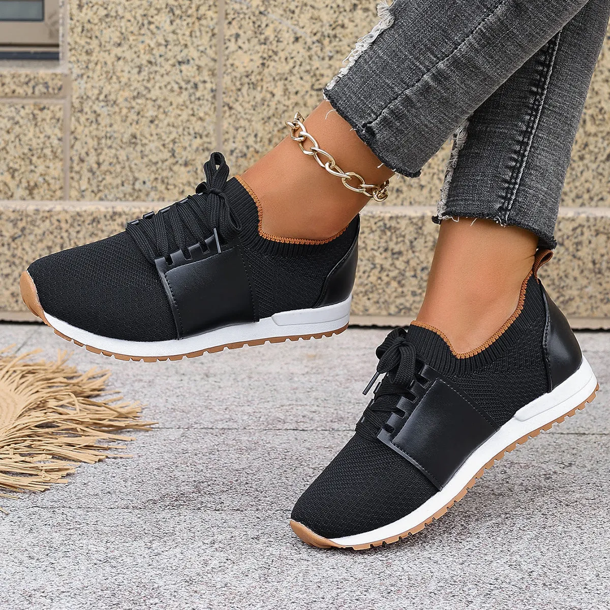 Knit Collar Trainers