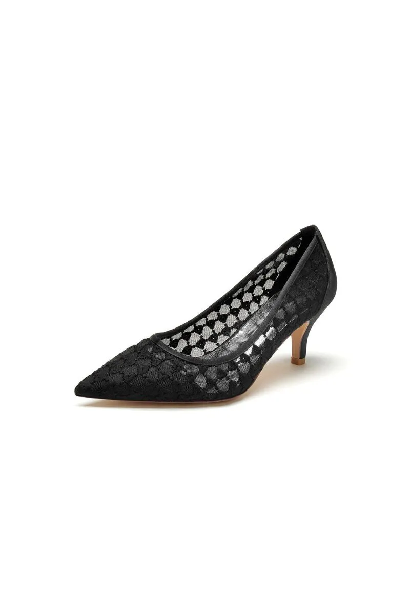 Lace Pointed Toe Wedding Stiletto Heels