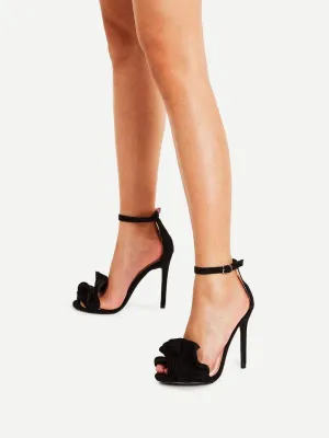 Layered Ruffle Design Stiletto Heels
