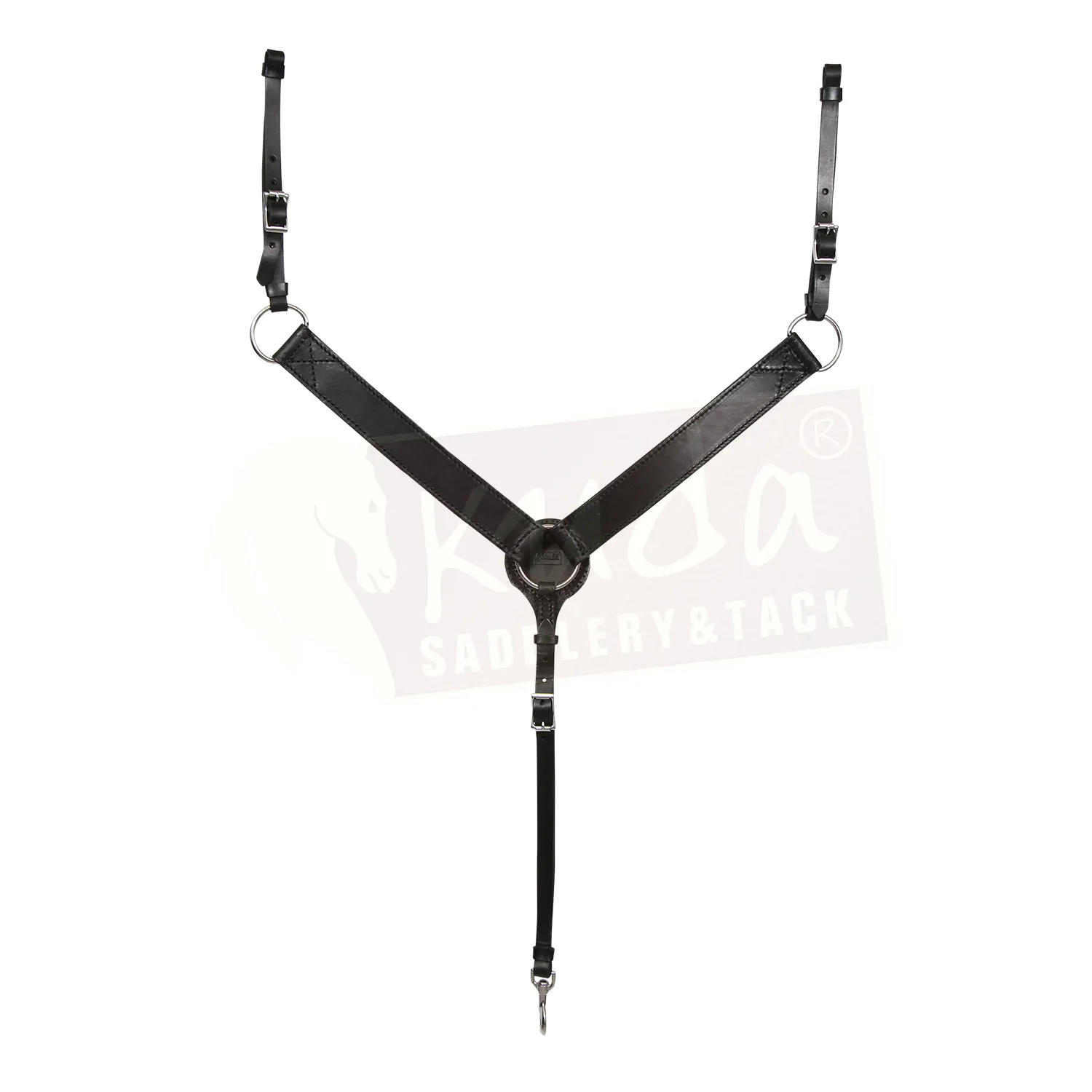 Leather Breast Collar - 1 1/2" - Black
