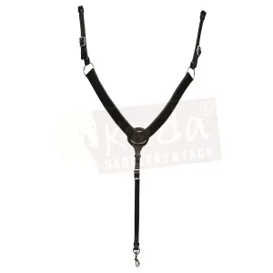 Leather Breast Collar - 1 1/2" - Black