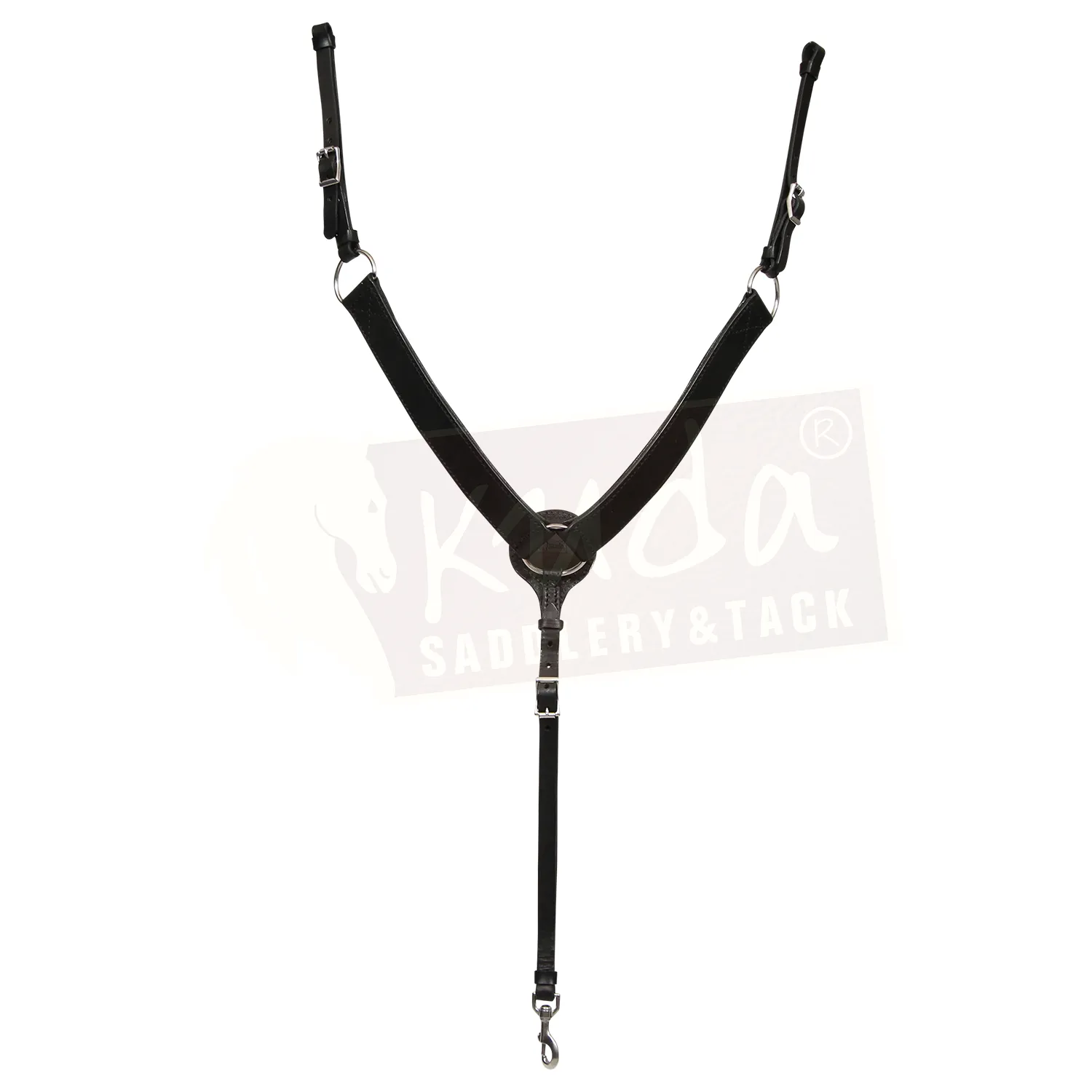 Leather Breast Collar - 1 1/2" - Black