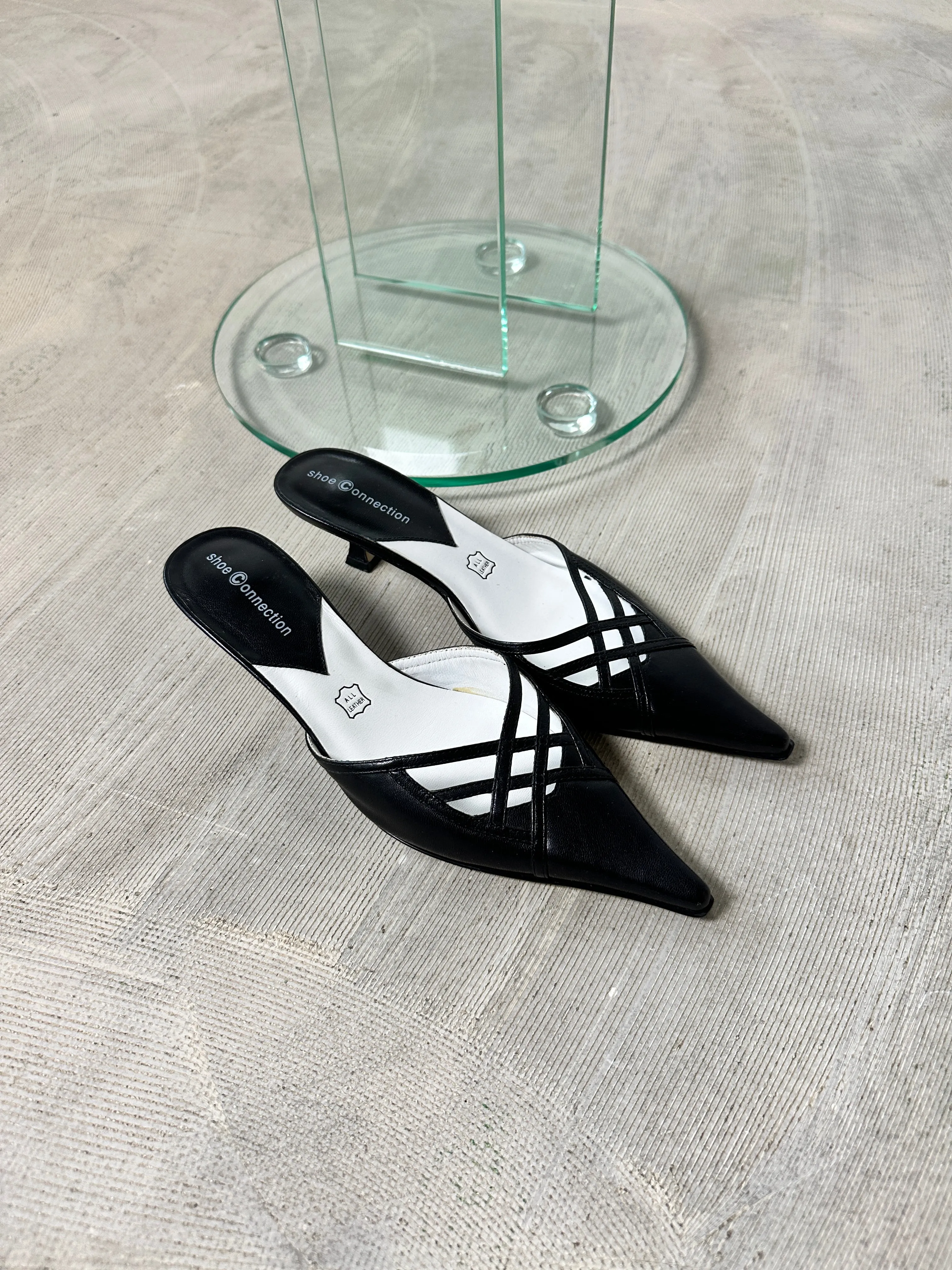 Leather mules | Black