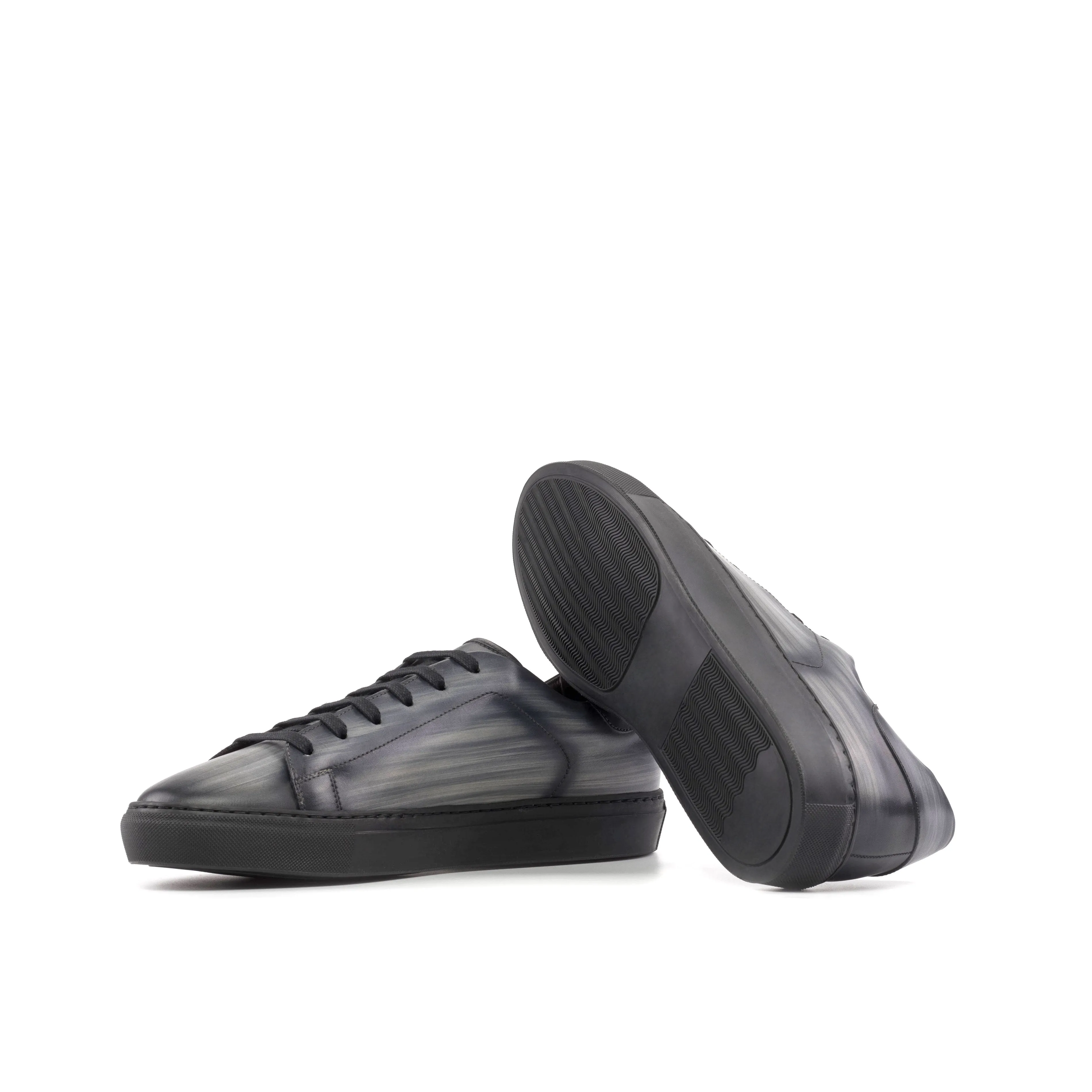 Leather Trainer │ Grey Patina