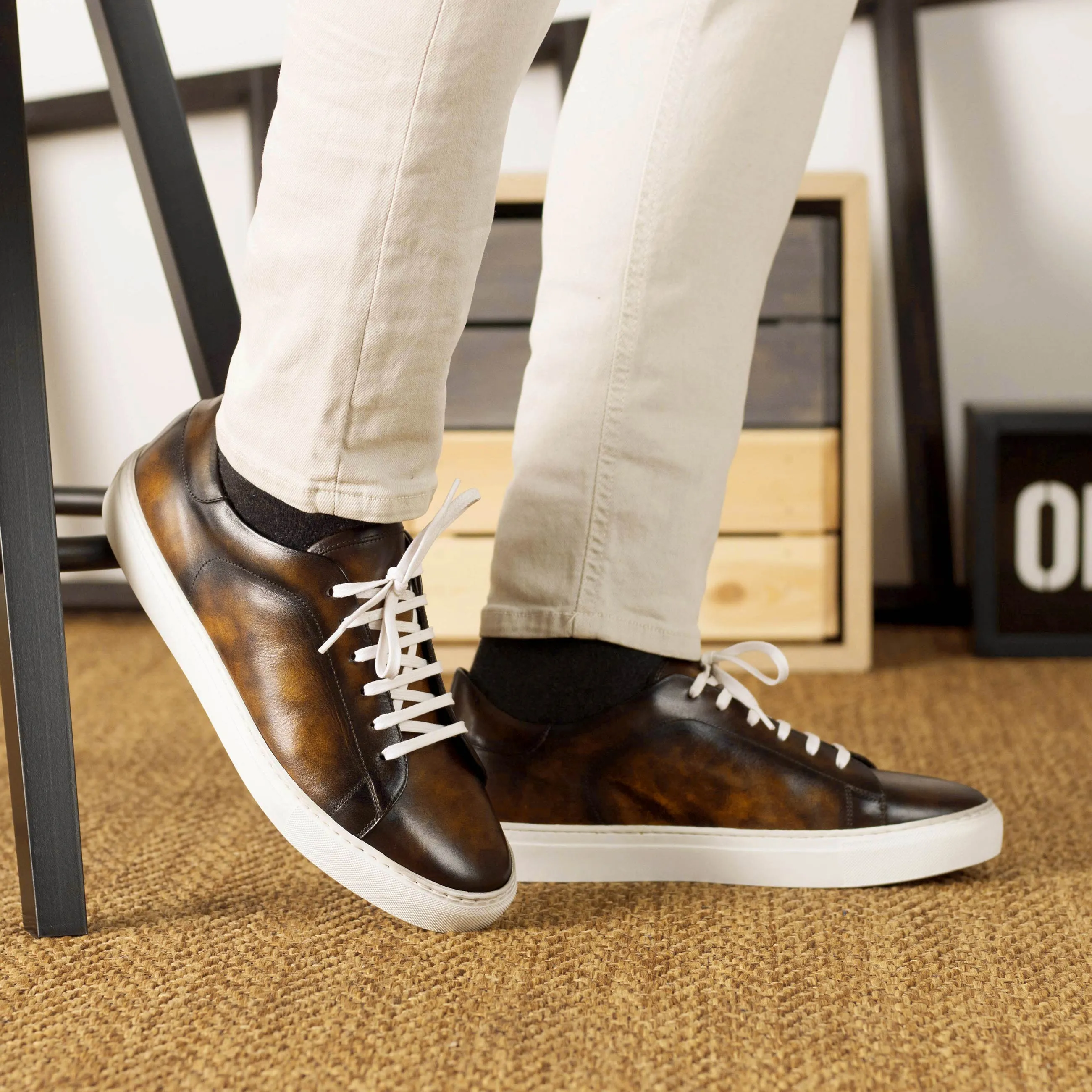 Leather Trainer │ Tobacco Patina