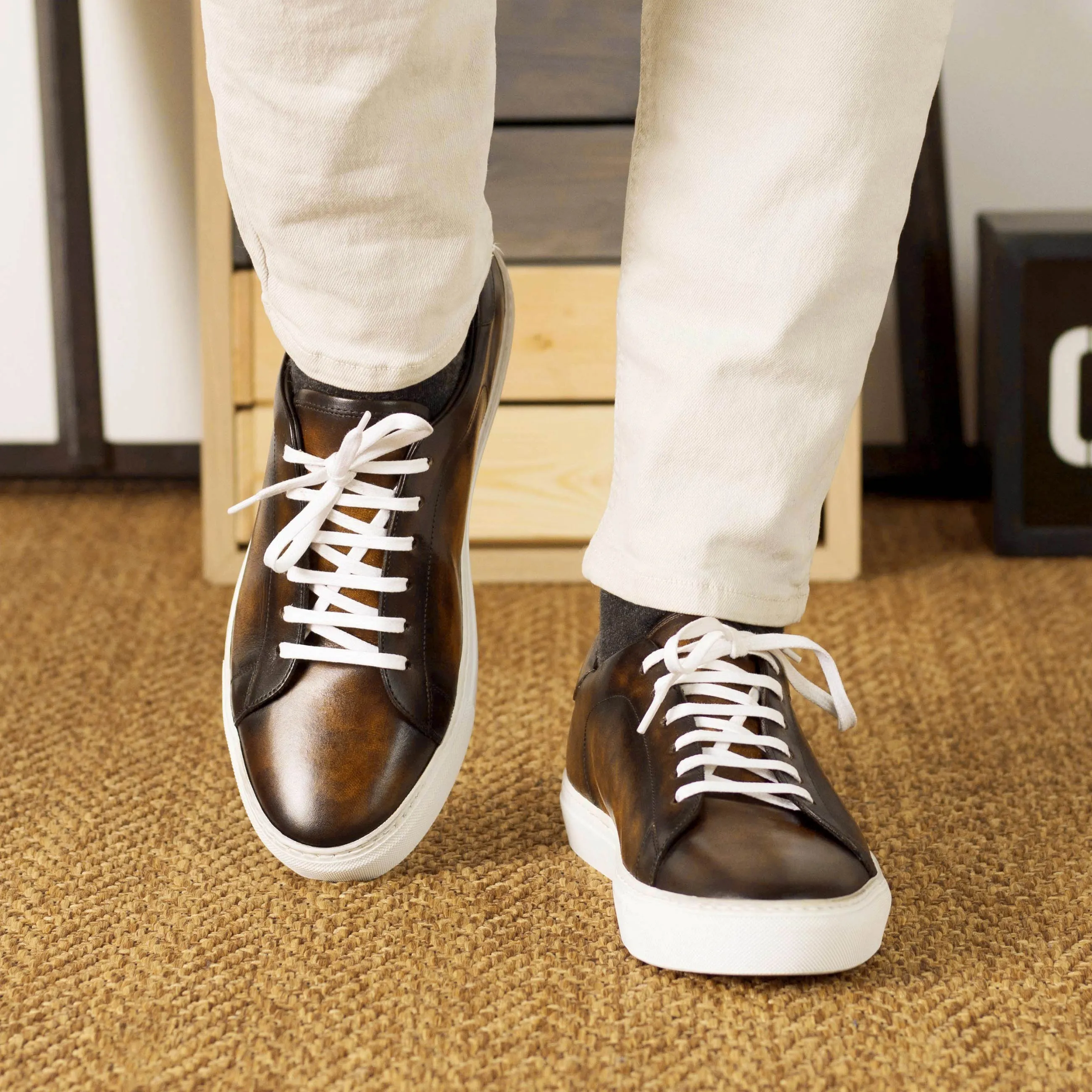 Leather Trainer │ Tobacco Patina
