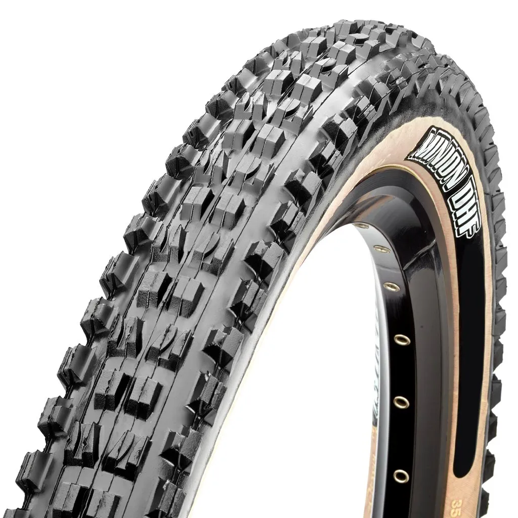 Llanta MAXXIS Minion DHF 29x2.6 Color SkinWall (Cara Café) con tecnologías EXO Protection / Tubeless Ready / 60 TPI
