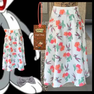 Looney Tunes Unique Vintage Vivien Bugs Bunny Cactus 40'S Swing Skirt Size XL
