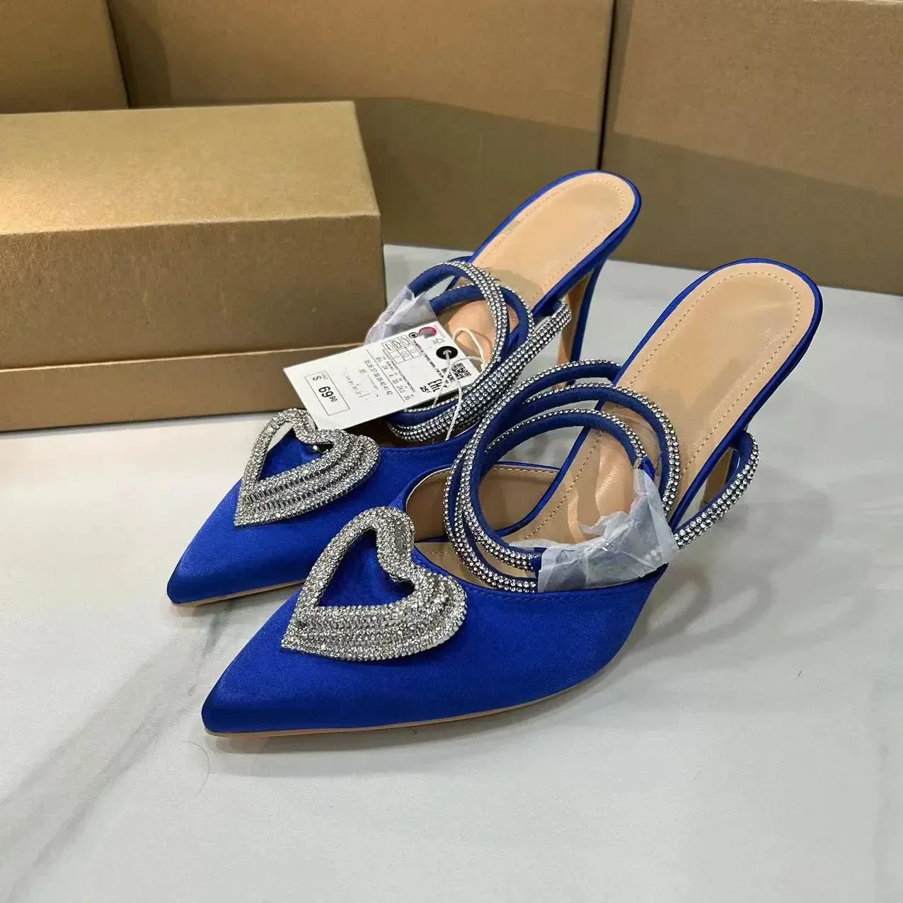 Luxury Bling Party Pumps for Women | Elegant Ankle Strap Slingbacks | Pointed Toe Bridal & Wedding Shoes
