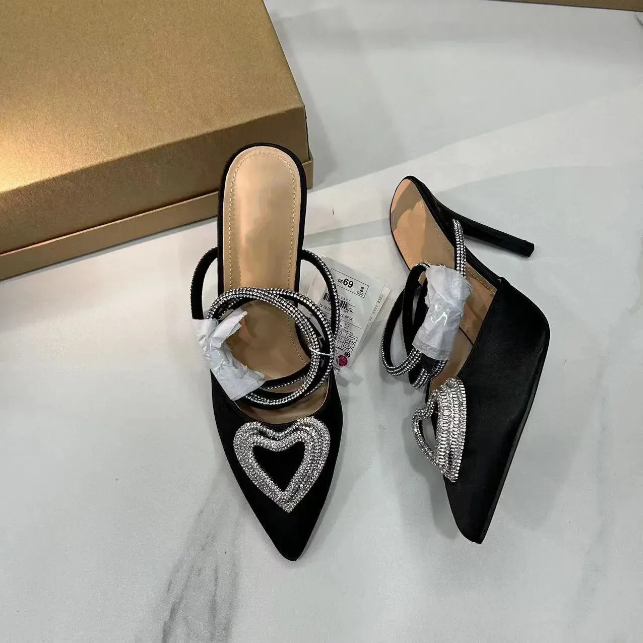 Luxury Bling Party Pumps for Women | Elegant Ankle Strap Slingbacks | Pointed Toe Bridal & Wedding Shoes