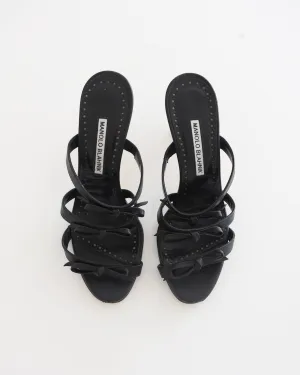 Manolo Blahnik Black Bow Heels