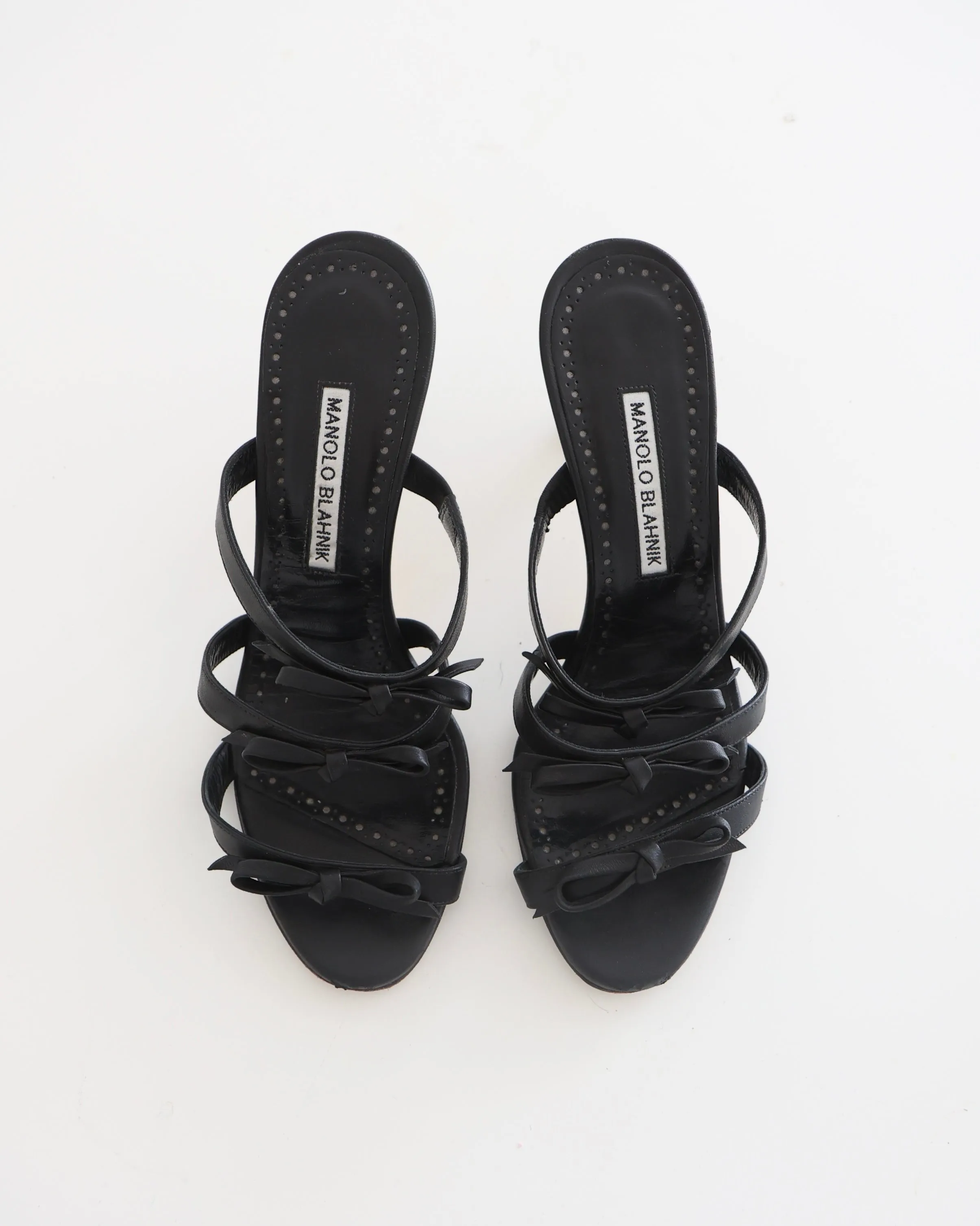 Manolo Blahnik Black Bow Heels
