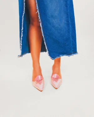 MANOLO BLAHNIK pink pointed heels sz 37