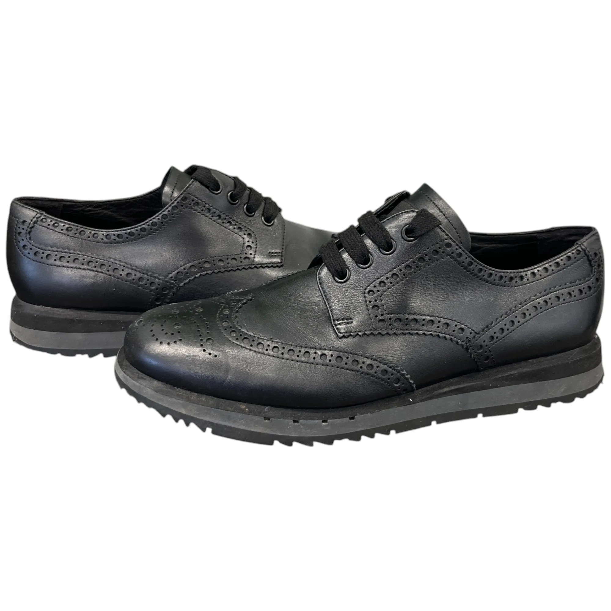 Men's Brogue Low Trainers Black Size EU 42.5 / UK 8.5