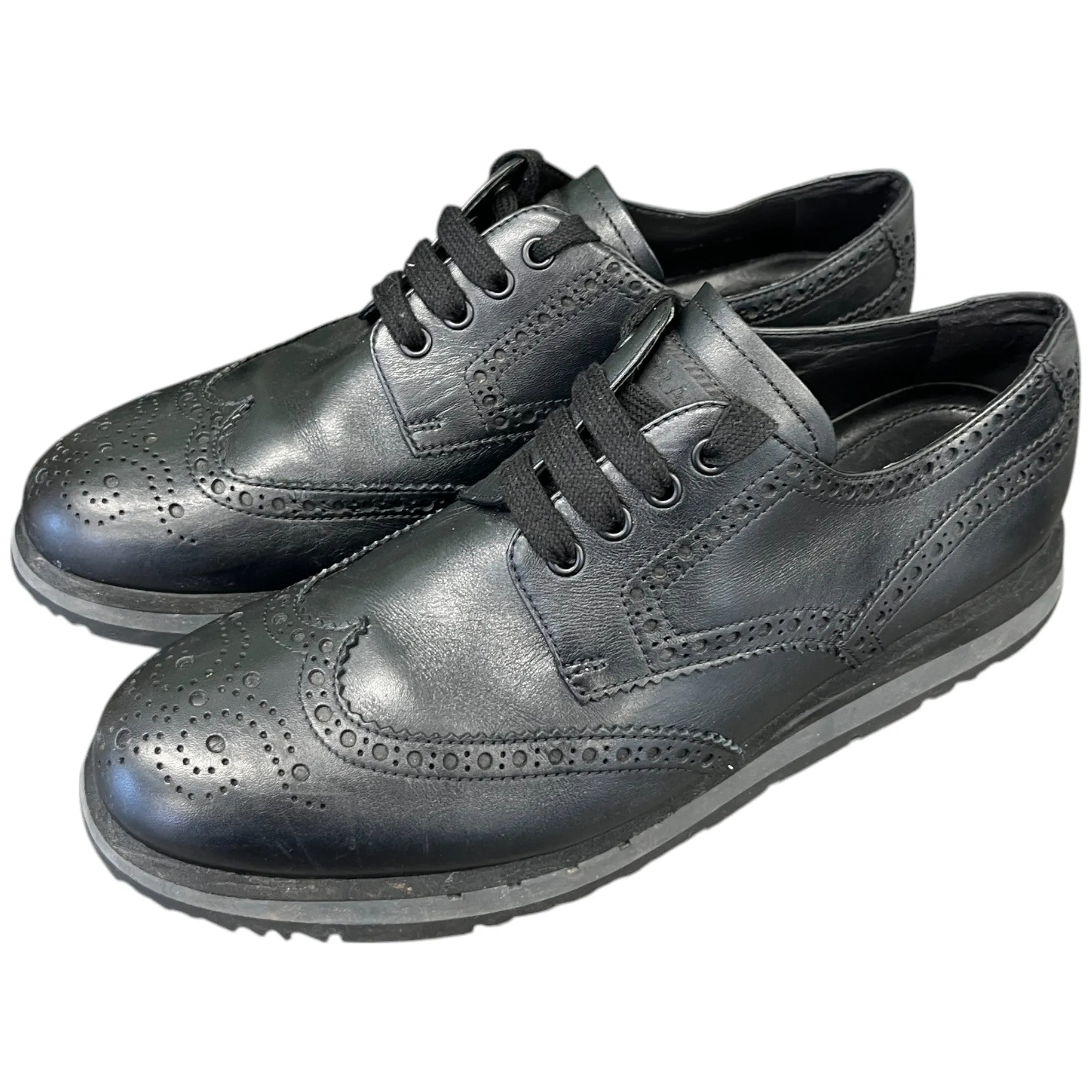 Men's Brogue Low Trainers Black Size EU 42.5 / UK 8.5