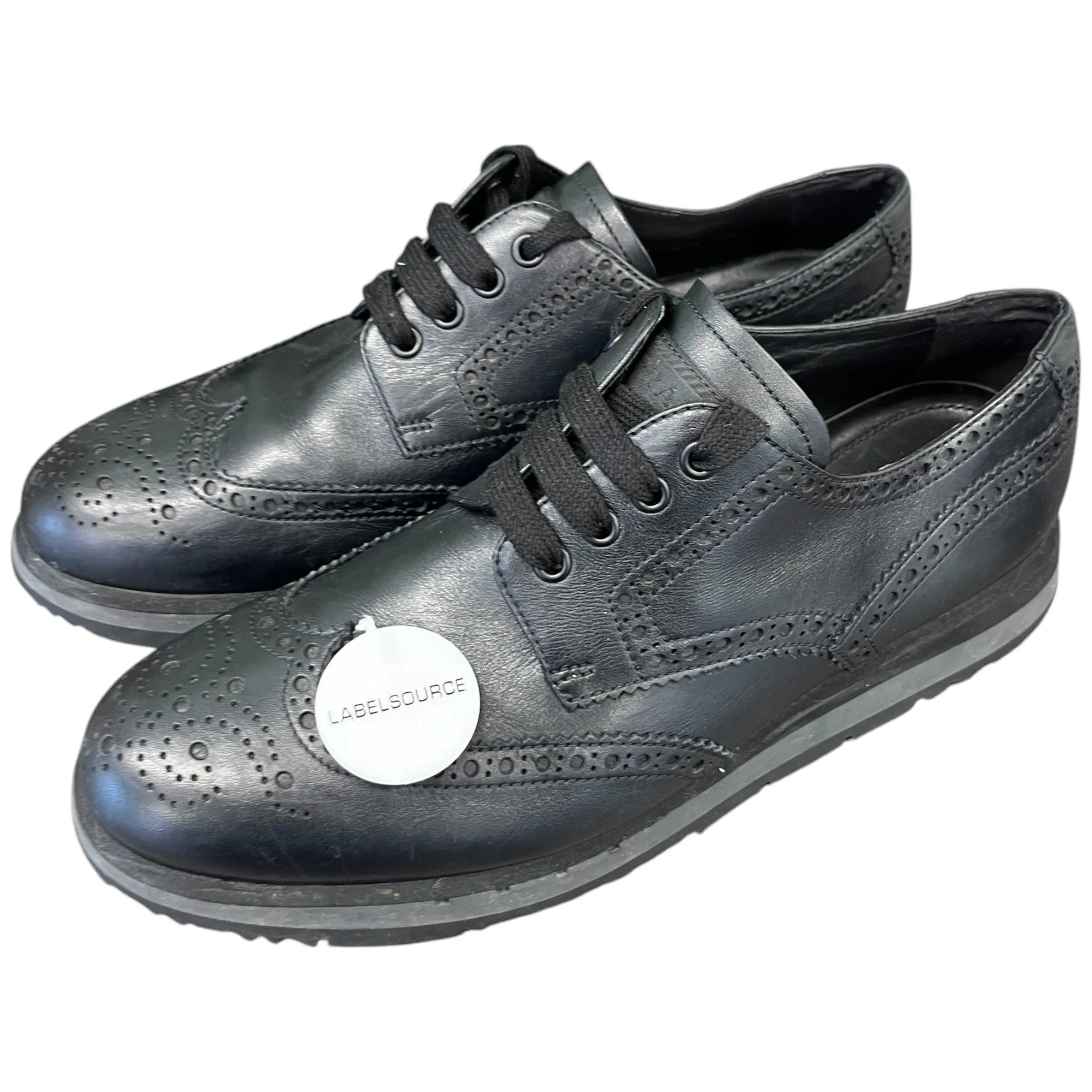 Men's Brogue Low Trainers Black Size EU 42.5 / UK 8.5