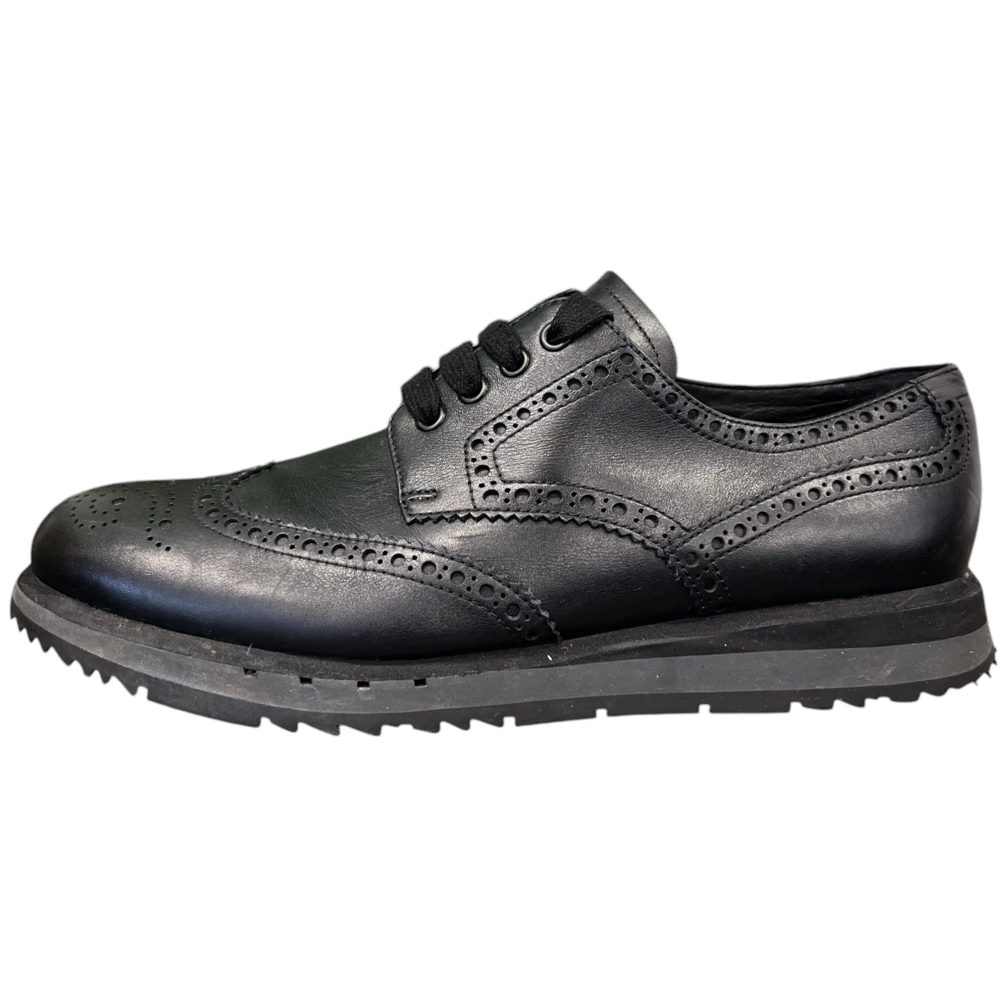 Men's Brogue Low Trainers Black Size EU 42.5 / UK 8.5
