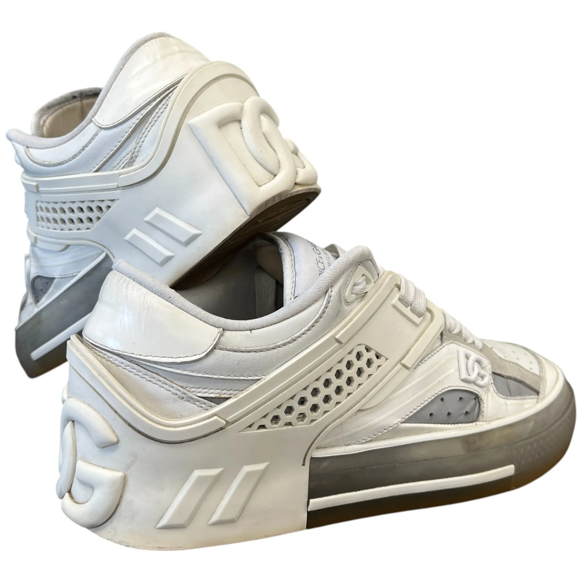 Men's Dg Logo Low Trainers White Size EU 40.5 / UK 6.5