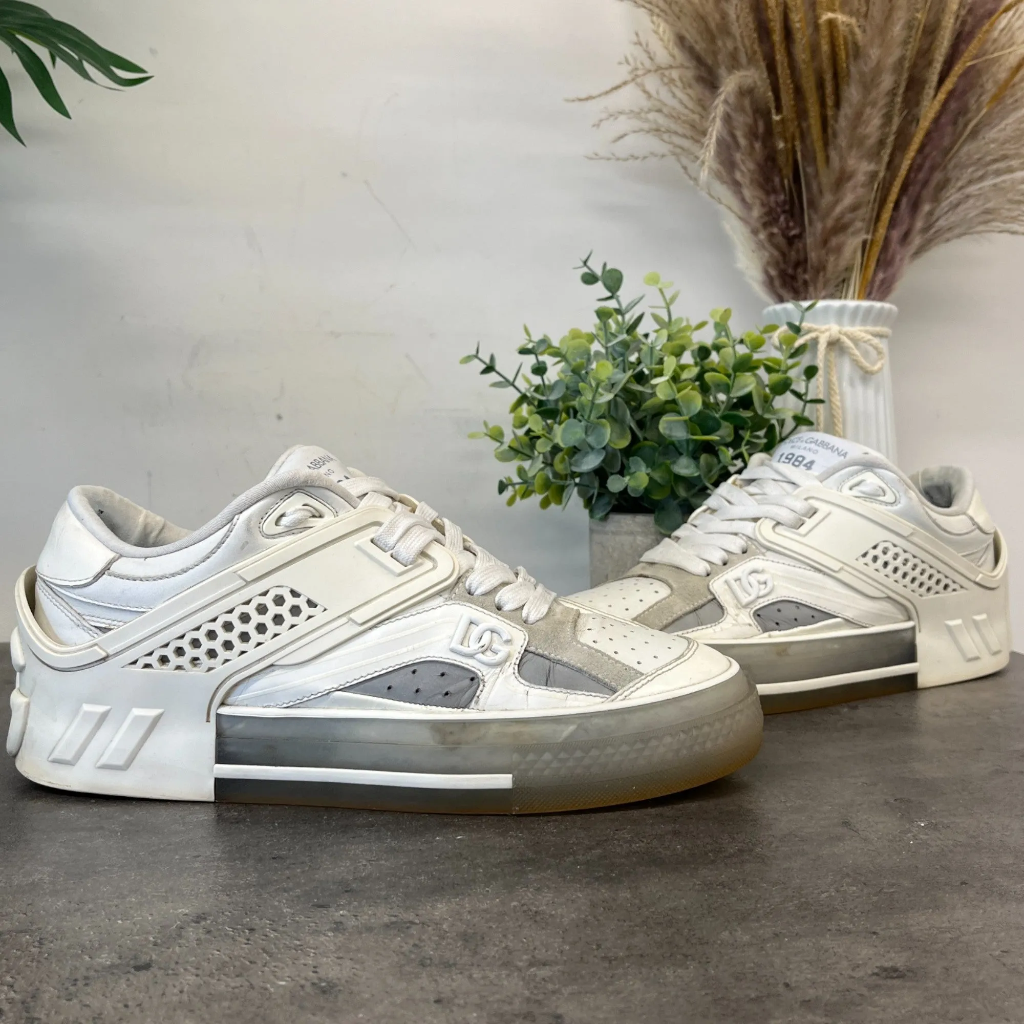 Men's Dg Logo Low Trainers White Size EU 40.5 / UK 6.5