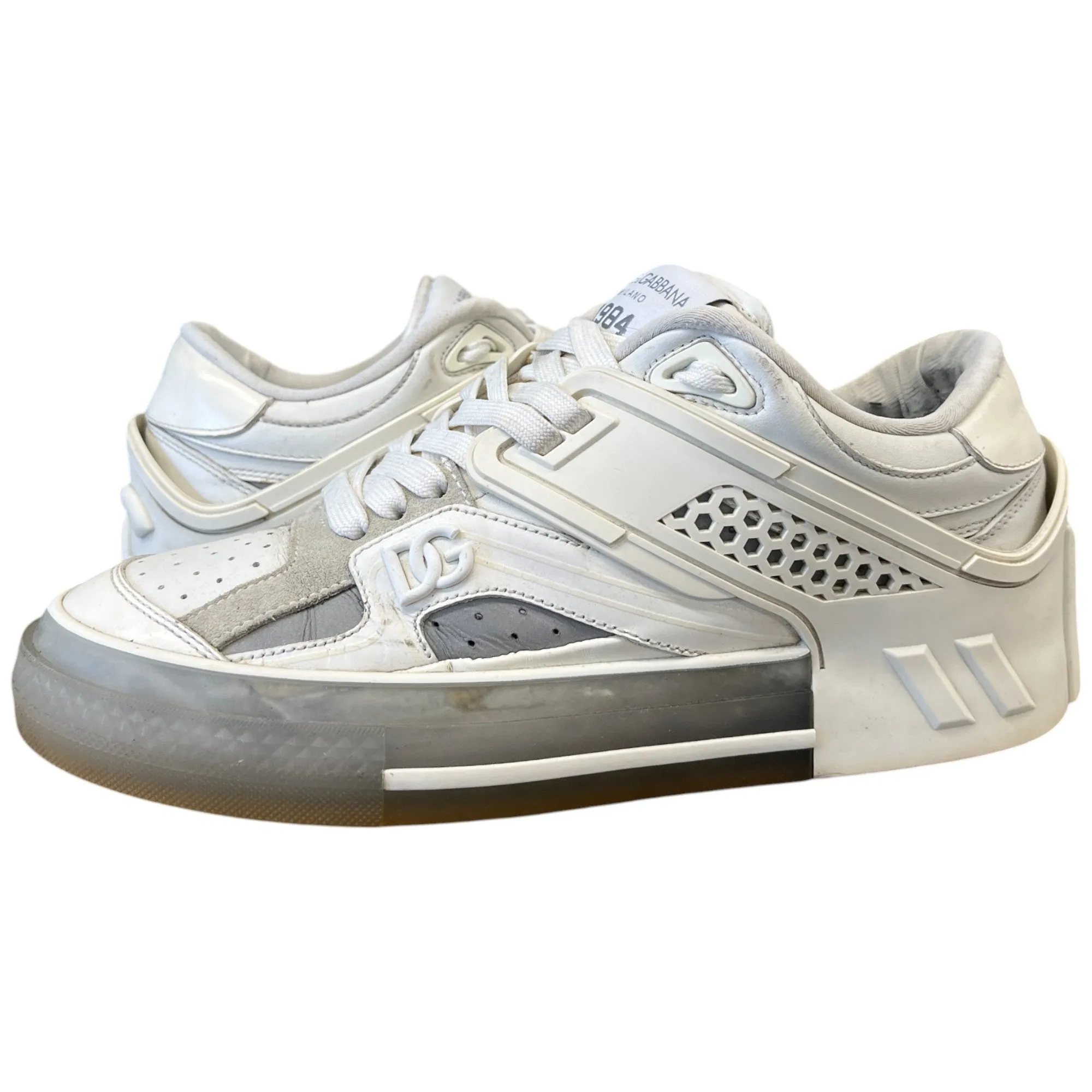 Men's Dg Logo Low Trainers White Size EU 40.5 / UK 6.5
