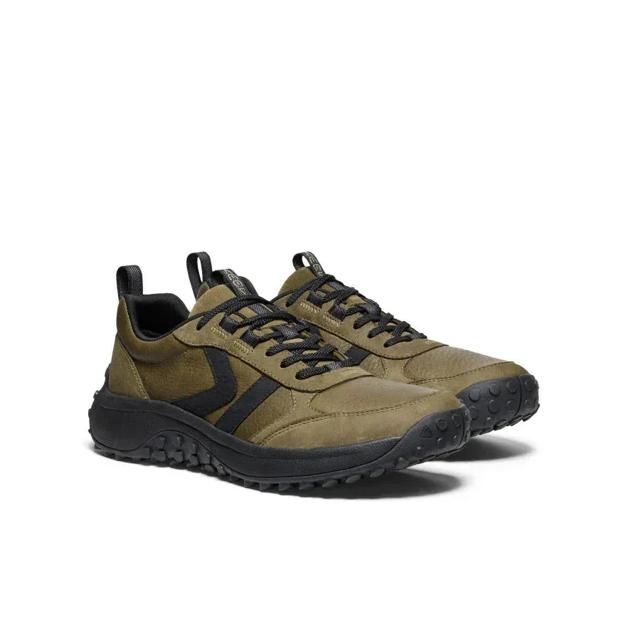 MEN'S KEEN KS86 LEATHER SNEAKER | DARK OLIVE / BLACK