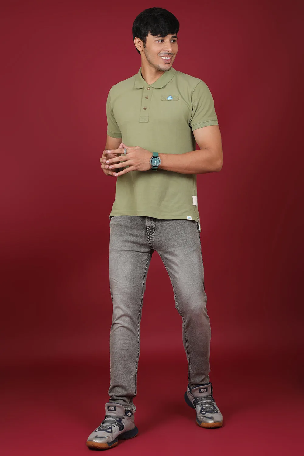 Men's Light Grey Denim Slim Fit Crux-5035 Jeans