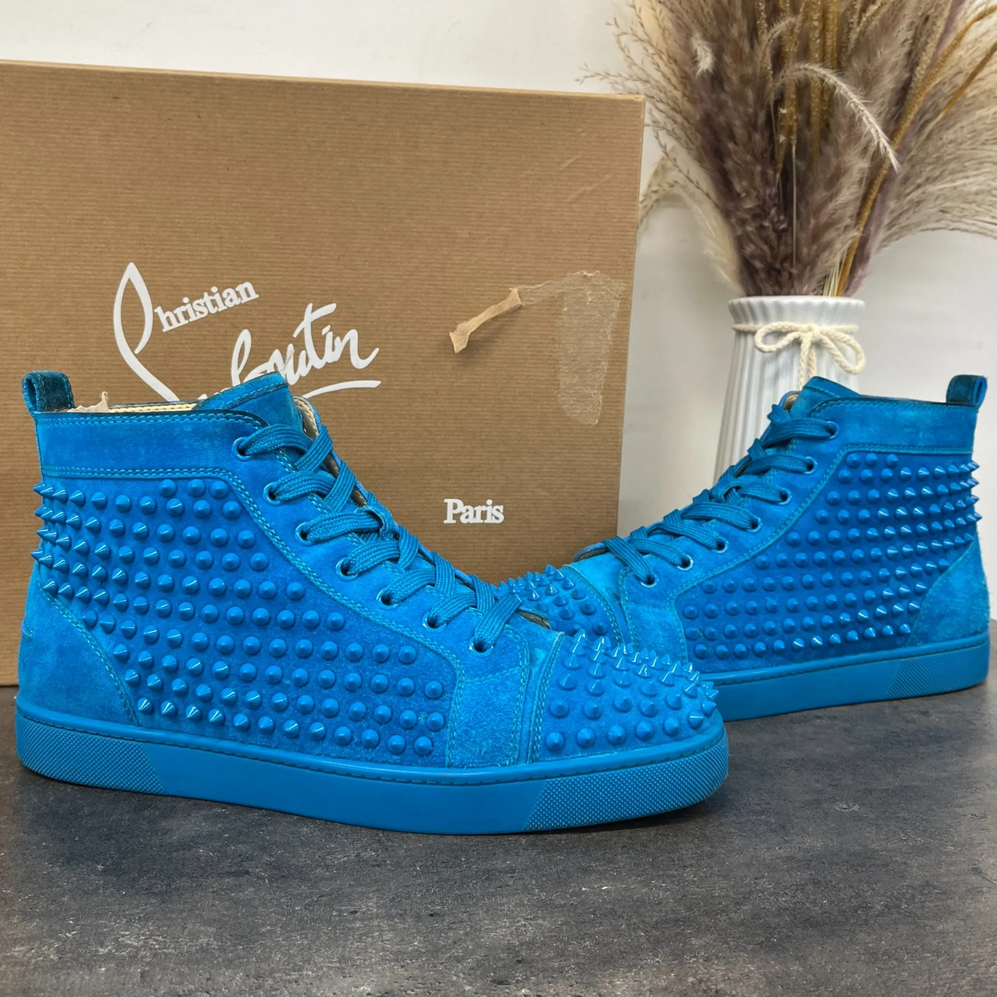 Men's Lou Spikes High Trainers Blue Size EU 41.5 / UK 7.5