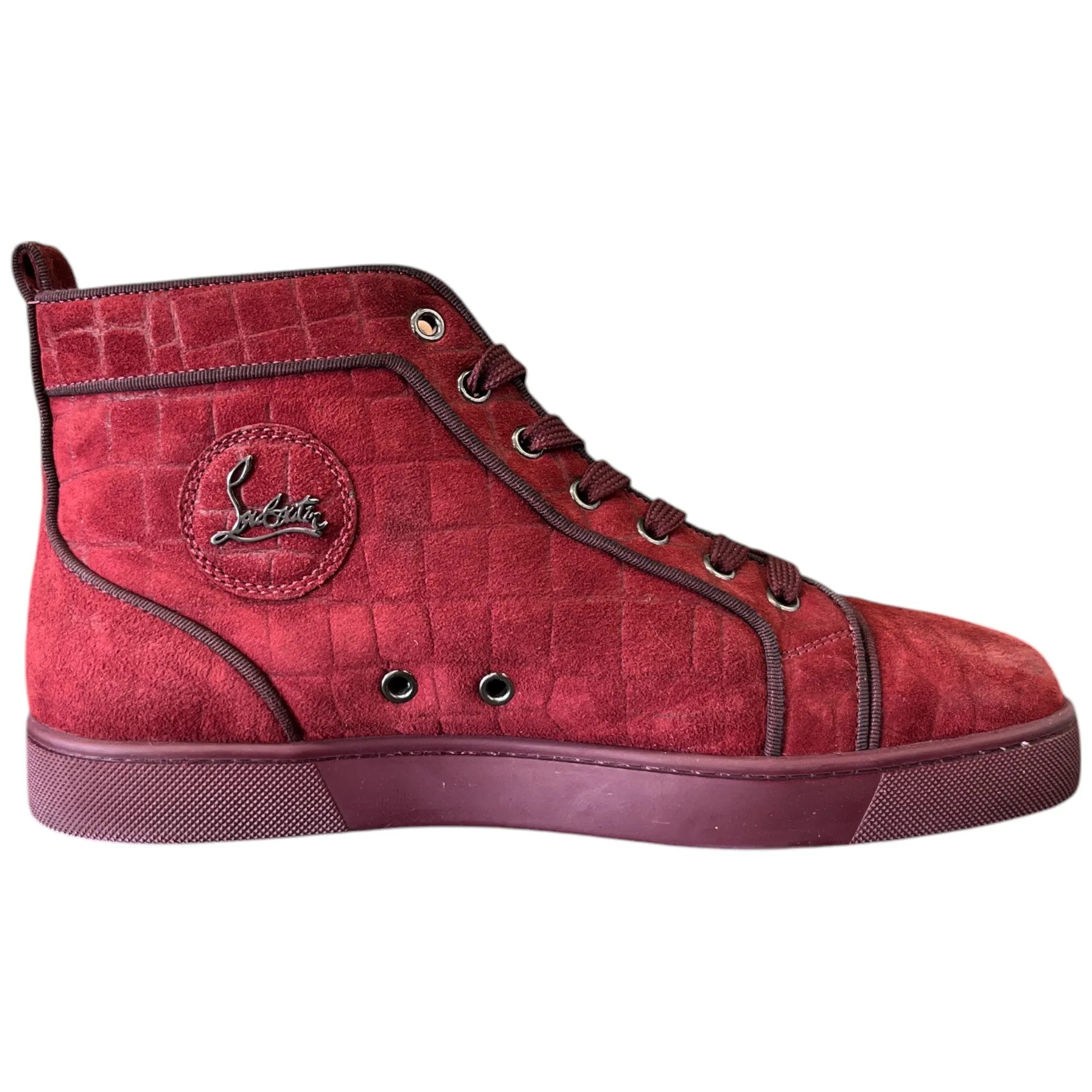Men's Louis Junior Orlato High Trainers Burgundy Size EU 41.5 / UK 7.5